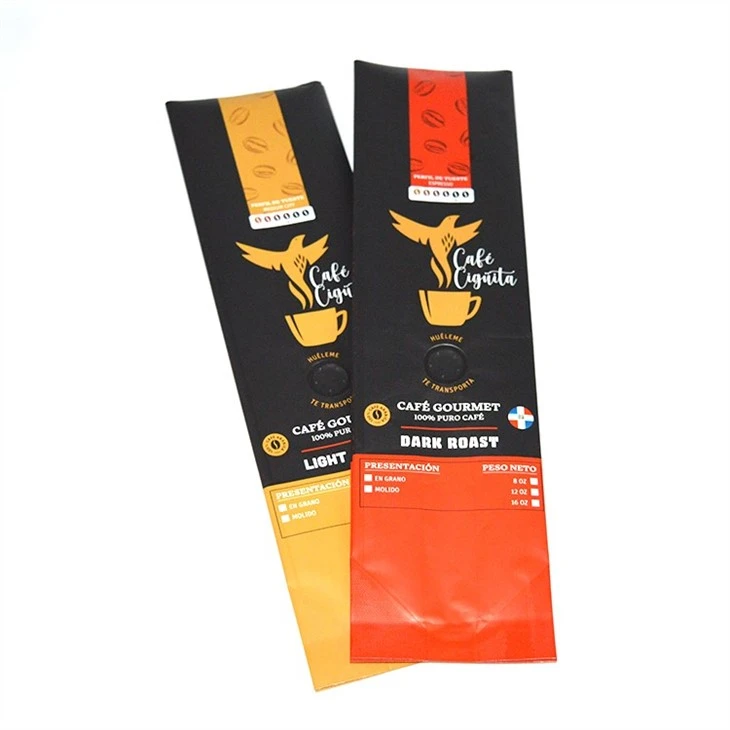 250g 500g sisi gusset foil foil biodegradable compostable bungkusan kopi