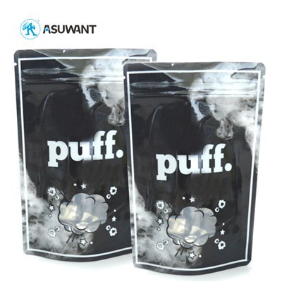 FDA Makanan Gred Resealable Stand Up Pouches, Bukti Kelembapan Black Stand Up Pouch