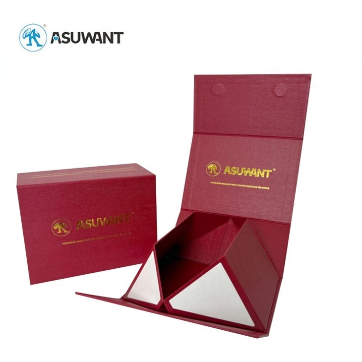 Kotak Hadiah Mewah Kertas Lipat Magnet Setem Panas